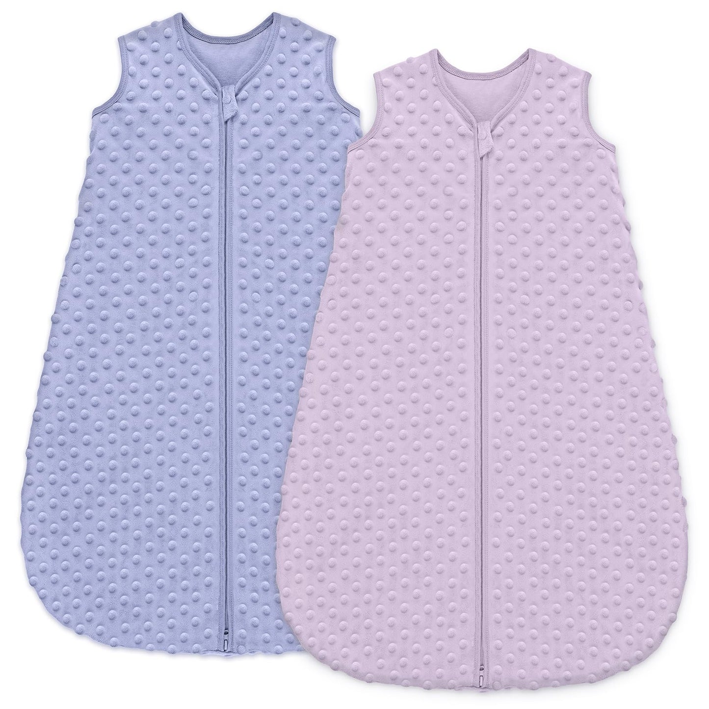 Unnivoll Baby Sleeping Bag, 1.5 Tog Baby Sleeping Bag, 0-6 Months, Pack of 2, Sleeping Bag, Winter, Autumn, 67 cm, for Boys and Girls, Newborns, Coffee