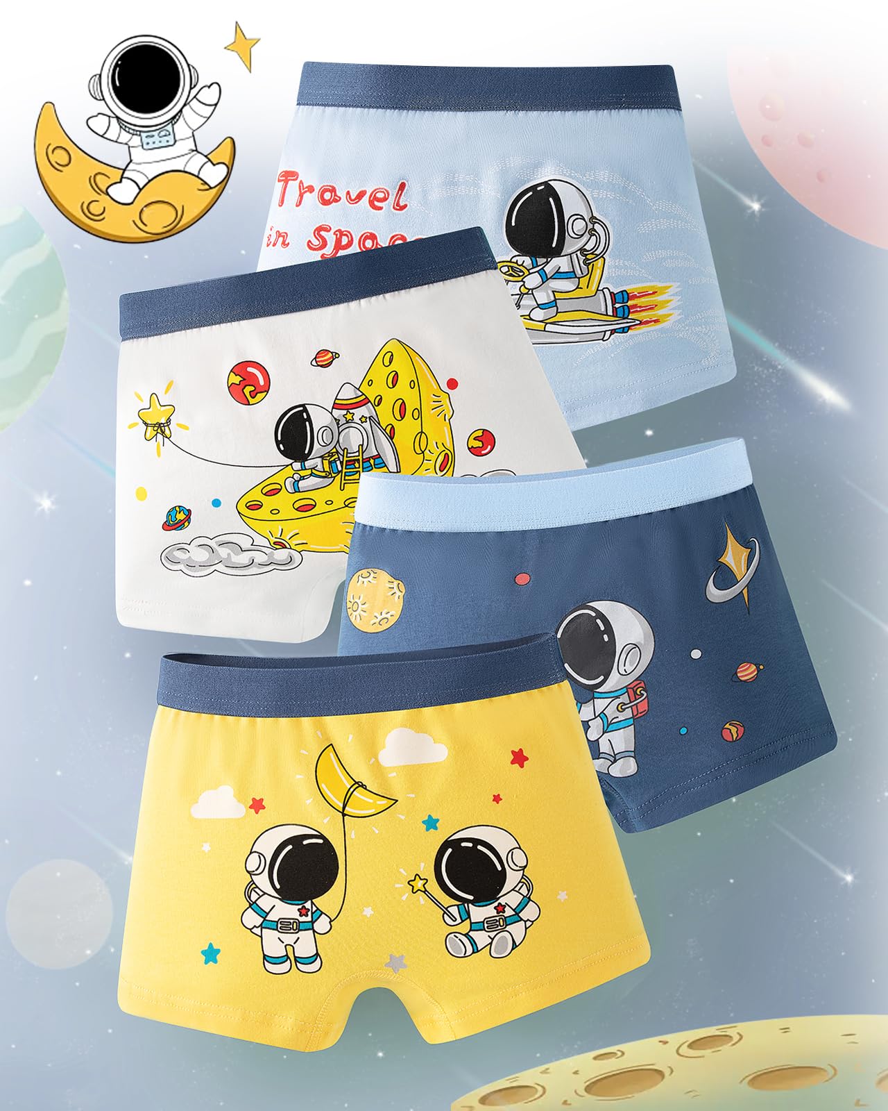 Domee Jungen Unterhosen Boxershorts Kinder Unterwäsche Baumwolle 8er-Pack