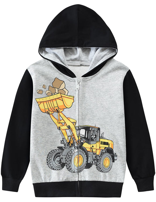 CM-Kid Hoodie Boys Hoodie Zipper Sweat Jacket Long Sleeve Children Cotton Hooded Jacket Warm Tops Size 92-122