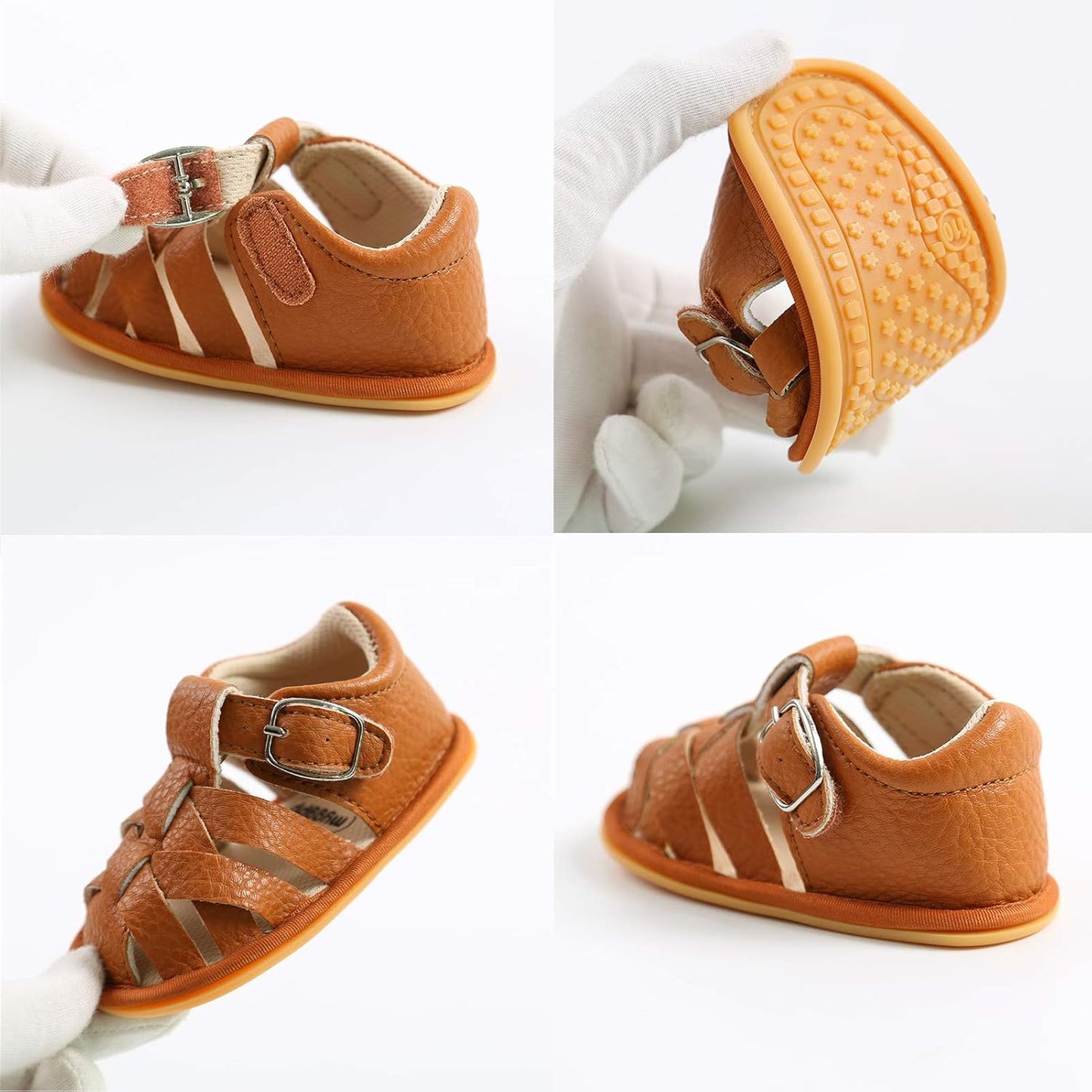 RVROVIC Babyschuhe für Jungen und Mädchen – Premium Weiche Anti-Rutsch Gummisohle für Säuglinge – Sommer Outdoor Sandalen für Kleinkind Erste Walker