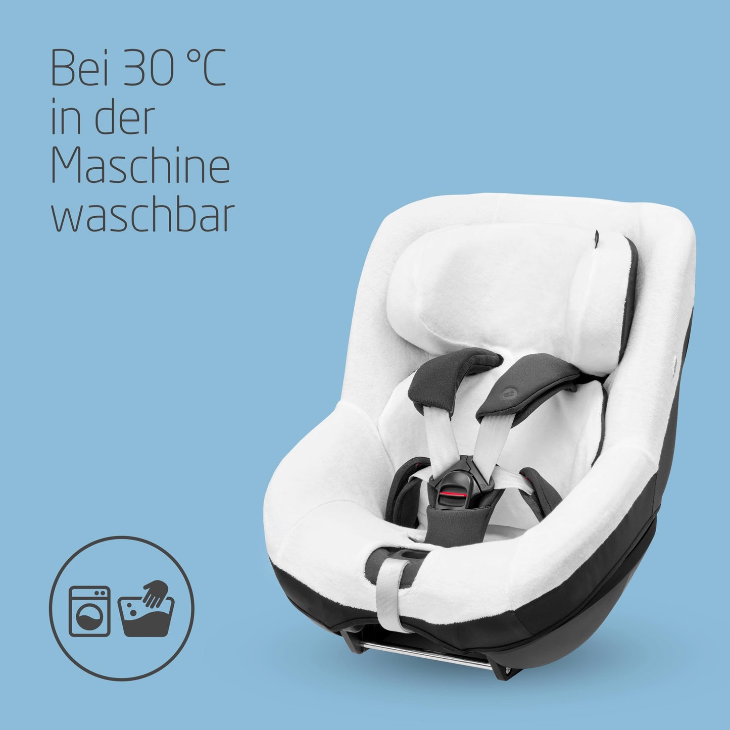 Maxi-Cosi Organic Cotton Car Seat Cover for Pearl 360, Mica (Eco) and Mica 360 S (Comfort), Soft, Breathable and Moisture Absorbing Material, Machine Washable, Natural White - Meloni2