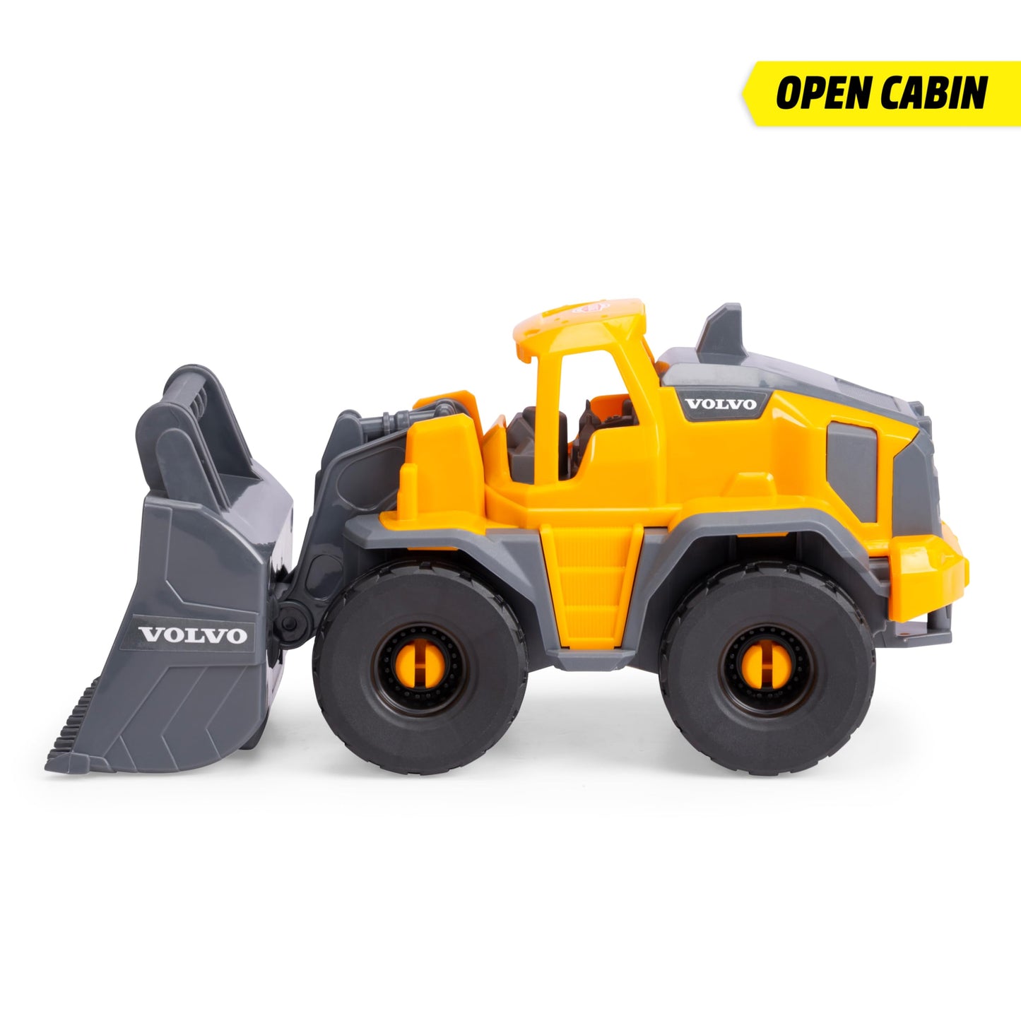 Dickie Toys - Volvo Bagger Tough Excavator (26 cm) - Spielzeug-Schaufelbagger für Kinder ab 3 Jahre mit Freilauf, beweglichem Arm und Schaufel, als Sandspielzeug geeignet