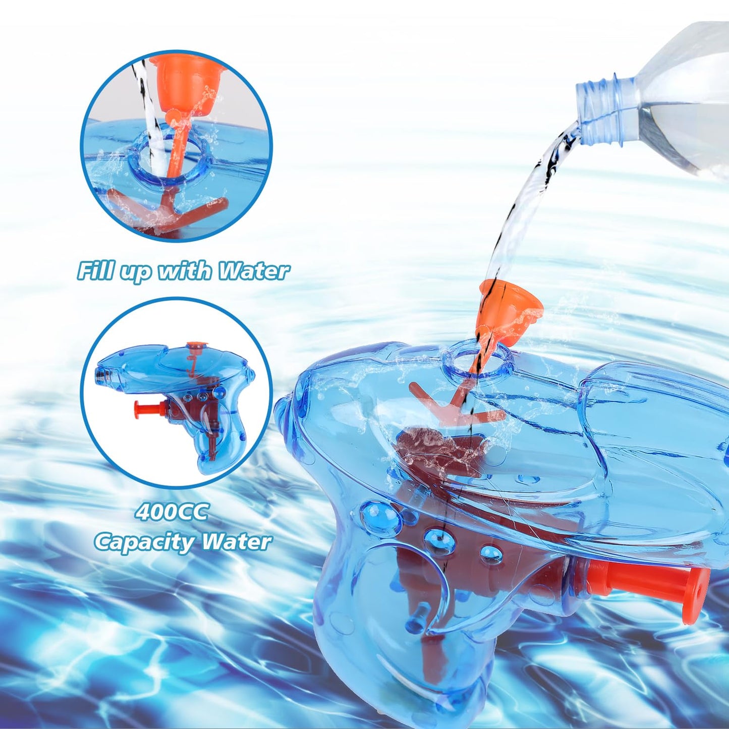 DERAYEE 12 Stück wasserpistole klein,Wasserspritzpistolen,Spritzpistole,Mini Wasserpistolen,Sommer Spielzeug Garten Pool Party Mitgebsel für Kinder