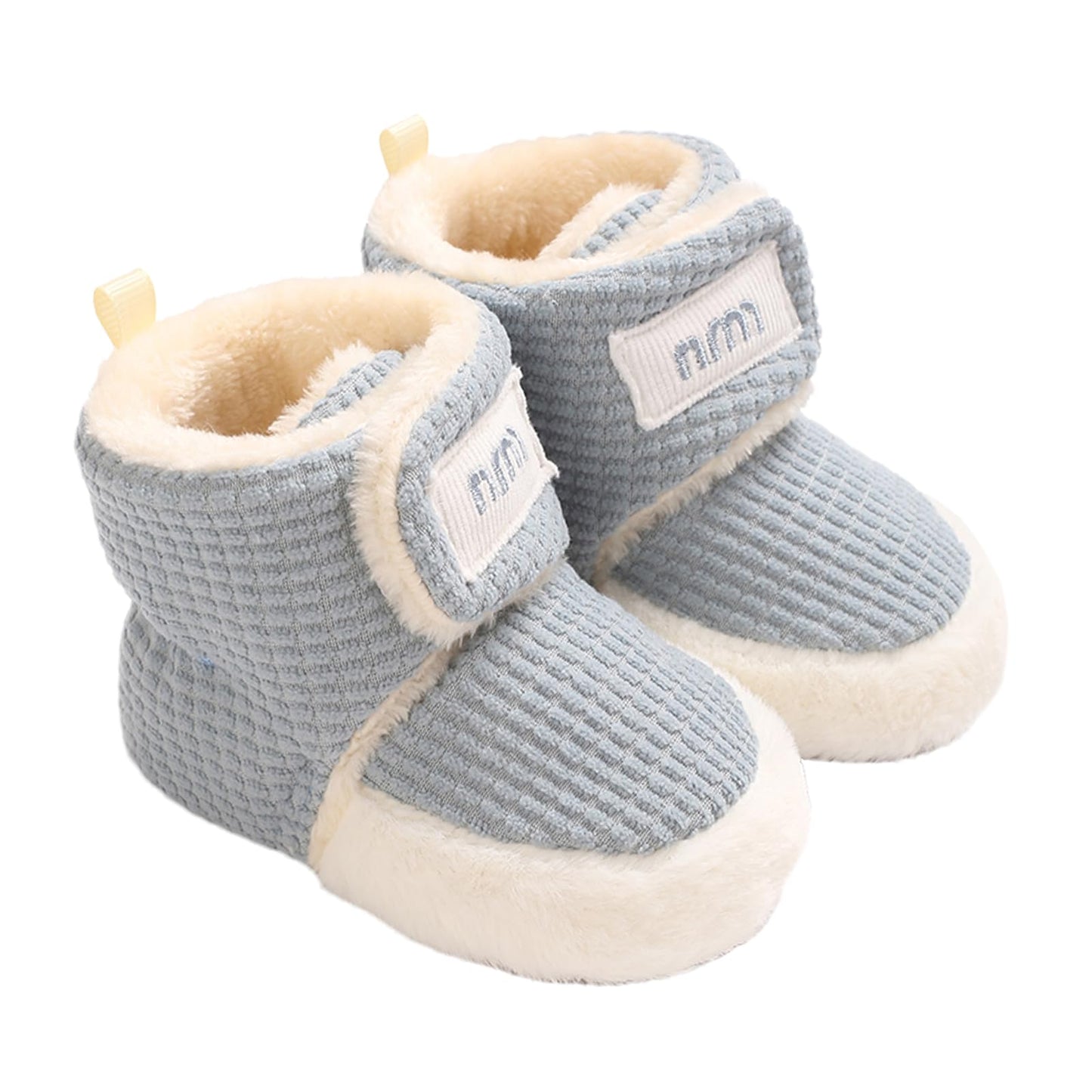 TMEOG Baby Winter Shoes Thermal Baby Shoes Crawling Shoes Fleece Baby Boots Non-Slip Warm Booties Baby Boots Lined Newborn Walk Shoes for Girls Boys 0-18 Months