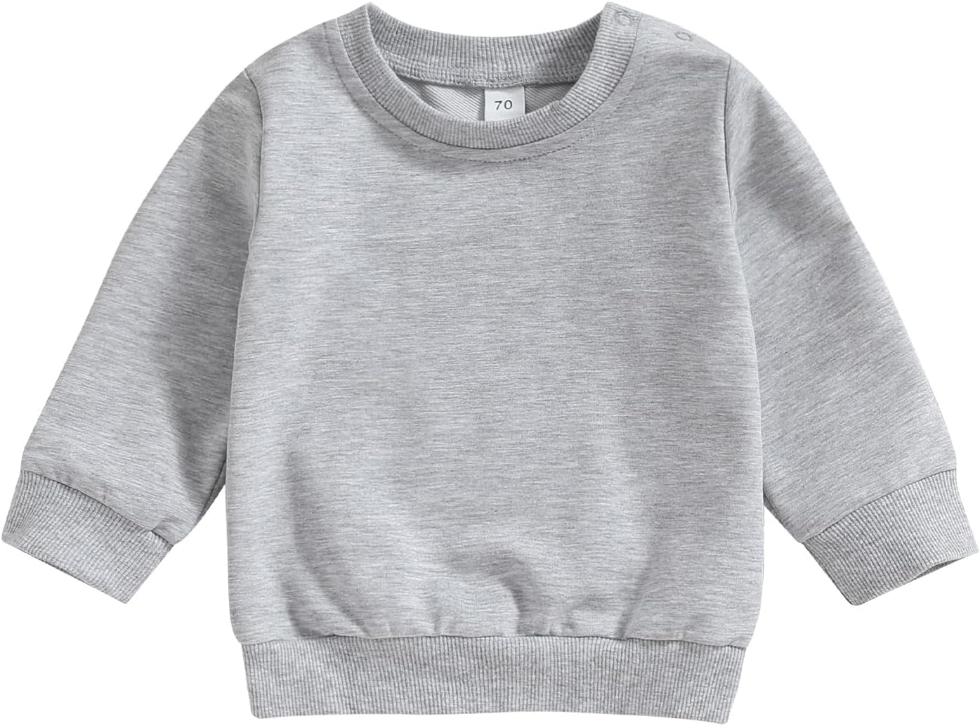 ESSECMBS Kleinkind Baby Jungen Daliy Sweatshirt Kleidung Langarm Rundhalsausschnitt Einfarbig Oberteile Kleiner Junge Frühling Herbst Baumwolle Hemd Kleidung