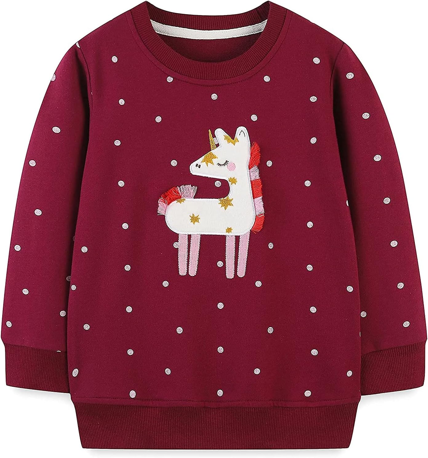 Mädchen Pullover für Kinder Langarmshirt Baumwolle Sweatshirt Winter Kleidung Langarm Tops 1-7 Jahre