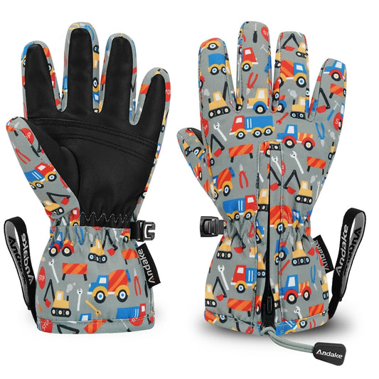 Andake Children's gloves, windproof, waterproof, warm winter gloves, skiing, outdoor sports, riding gloves, boys and girls