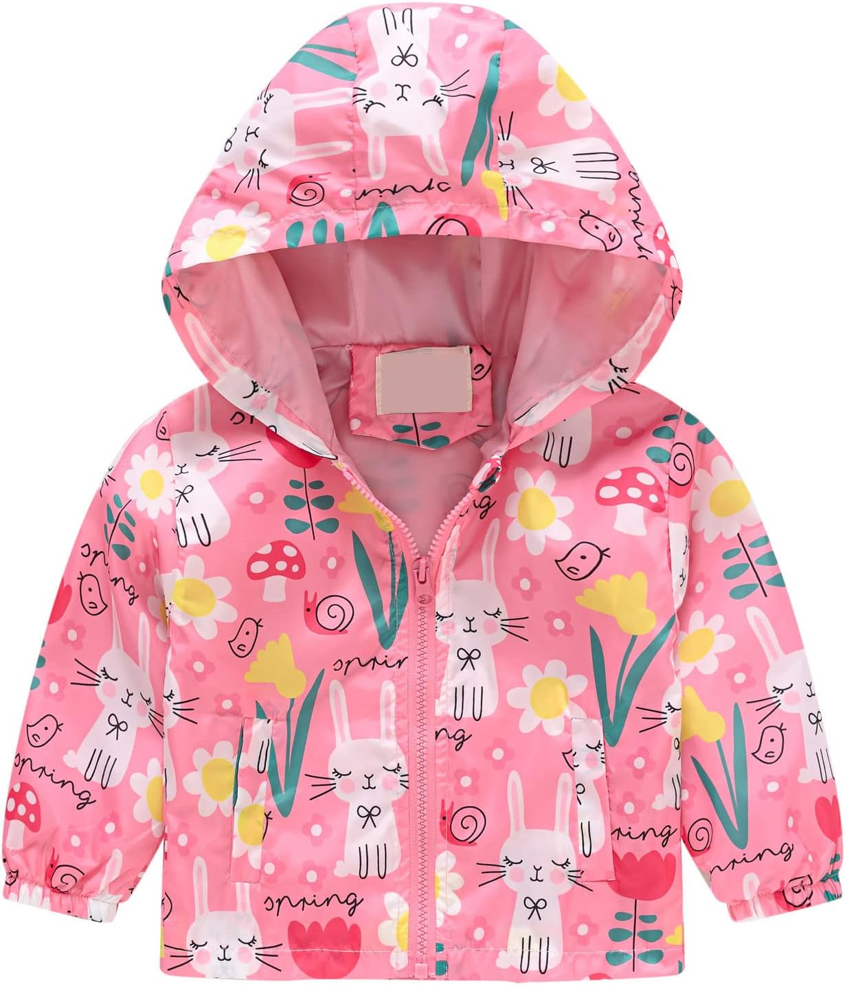 KQIVAM Children's Rain Jacket Transition Jacket Waterproof Outdoor Jacket Windproof with Hood Waterproof Jacket for Children Unisex Rainwear for Girls and Boys