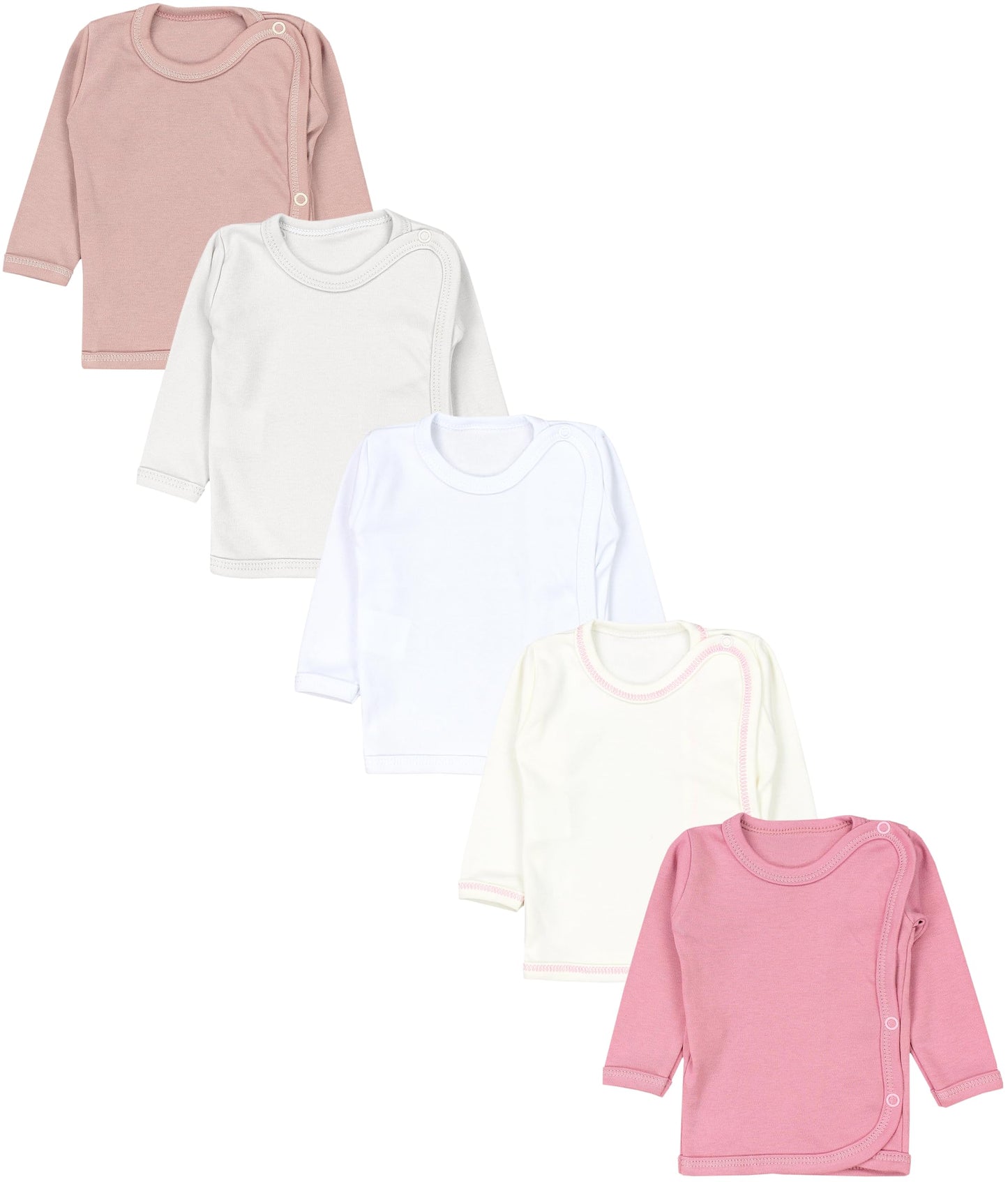 TupTam Unisex Baby Wickelshirt Langarm 5er Pack