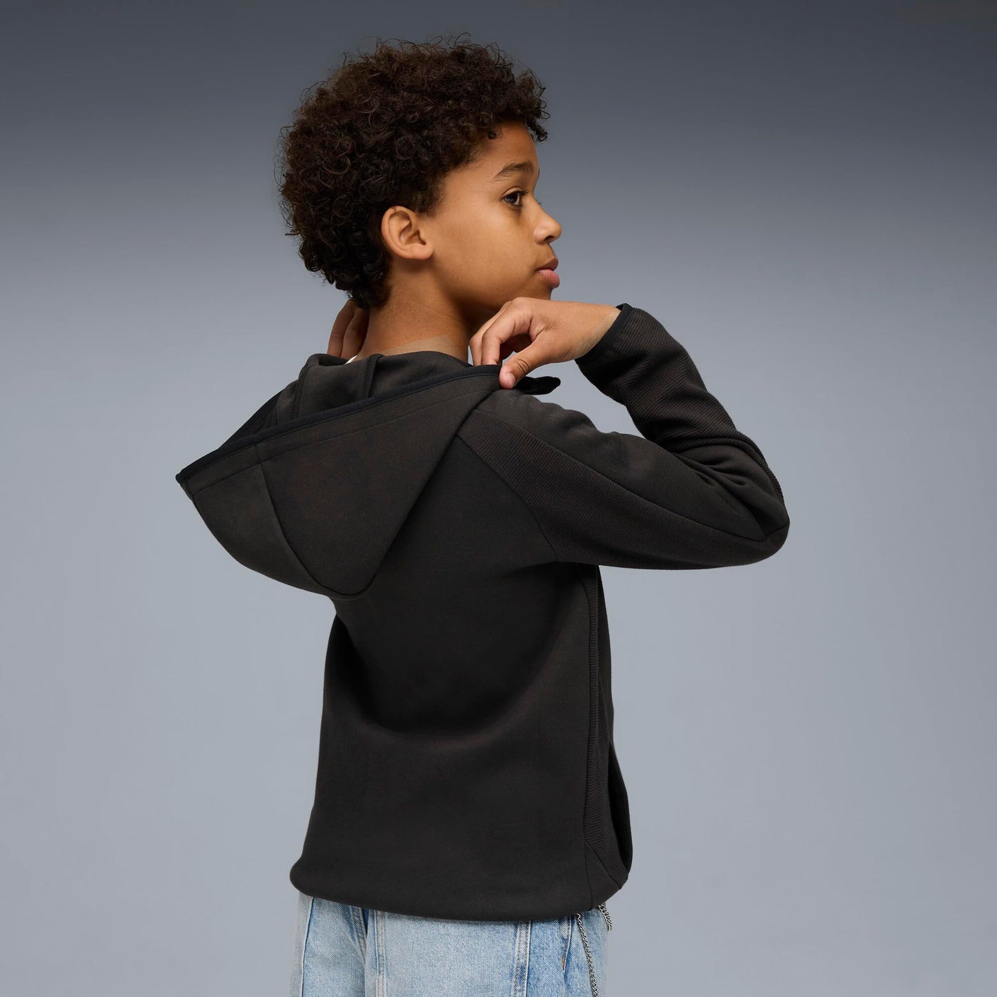 PUMA Boys' Evostripe Full-Zip Hoodie Dk B Sweat Jackets (1 Pack)