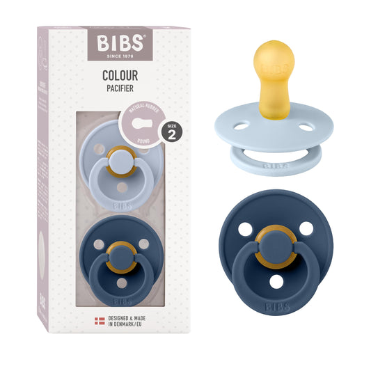 BIBS Colour Schnuller 2er-Pack, BPA-frei, Kirschform Nippel. Naturkautschuk/Latex, Hergestellt in Dänemark. Größe 2 | 6+ Monate | 2-Pack, Coral/Ruby