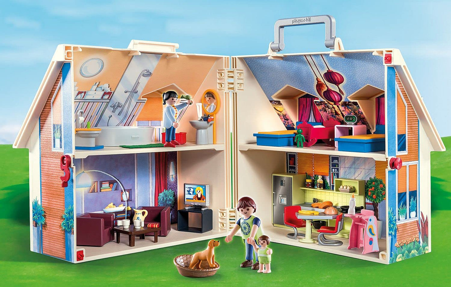 PLAYMOBIL | Dollhouse |Spielzeug für Kinder ab 4 Jahren | Mitnehm-Puppenhaus mit Griff | 70985