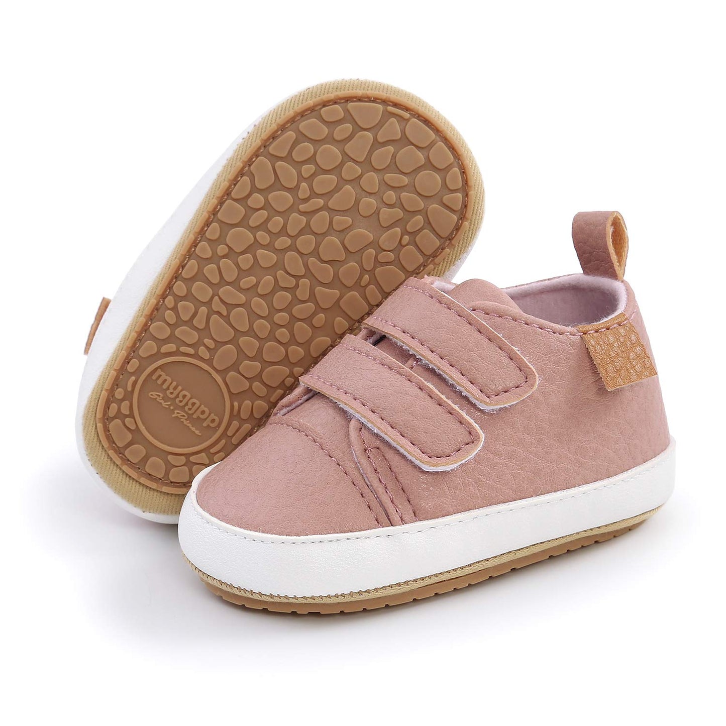 BABSMULY Baby Shoes for Boys Girls Non-Slip Rubber Sole High Top PU Leather Sneakers Toddler Crib Shoes Newborn Loafers Flats.