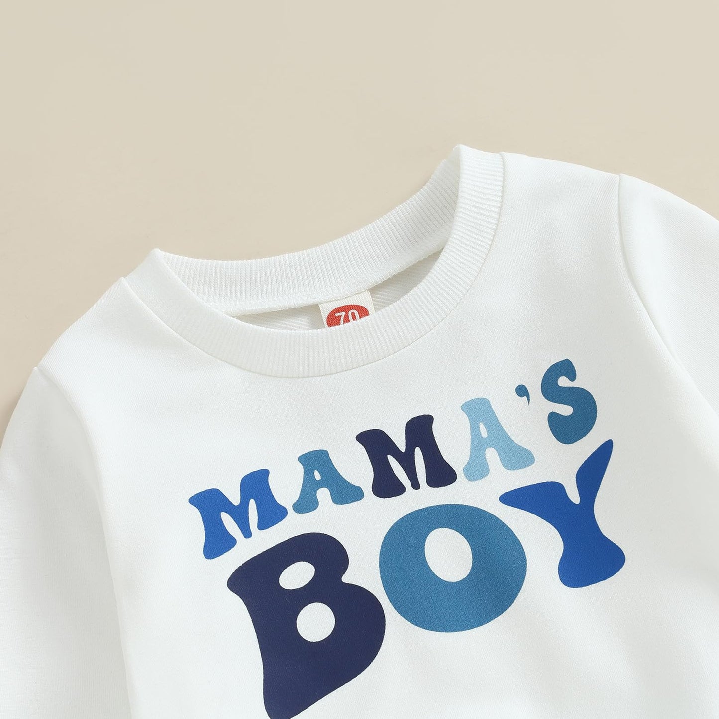 Geagodelia Baby Boys Clothing Outfit Baby Clothing Set Long Sleeve Sweatshirt + Trousers Newborn Soft Baby Set Mama's Boy 2-Piece