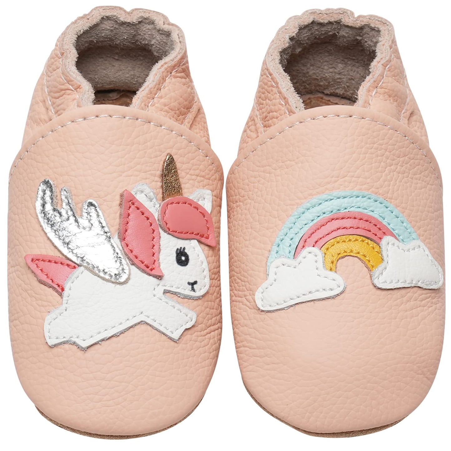 Babyschuhe IceUnicorn Krabbelschuhe für Babys, weiche Leder-Laufschuhe für Jungen und Mädchen, Lederschuhe für Kleinkinder, Baby Hausschuhe