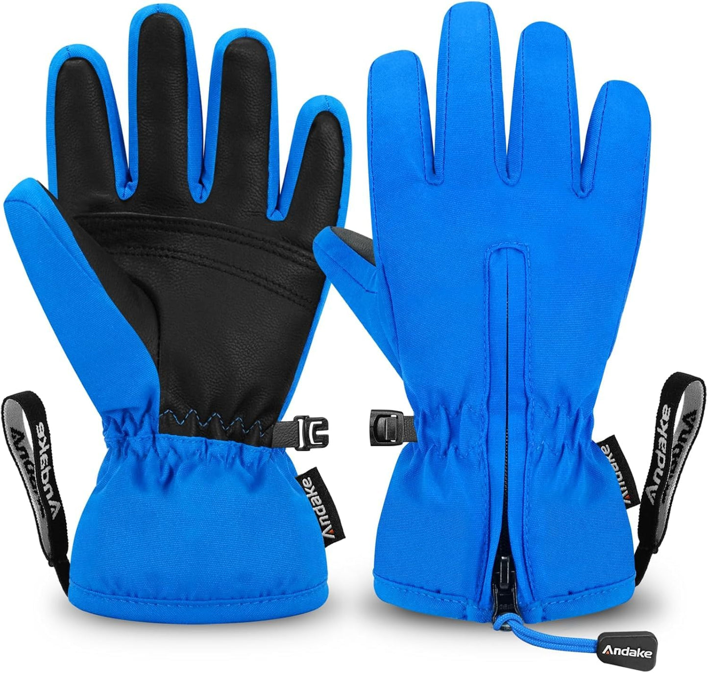Andake Children's gloves, windproof, waterproof, warm winter gloves, skiing, outdoor sports, riding gloves, boys and girls