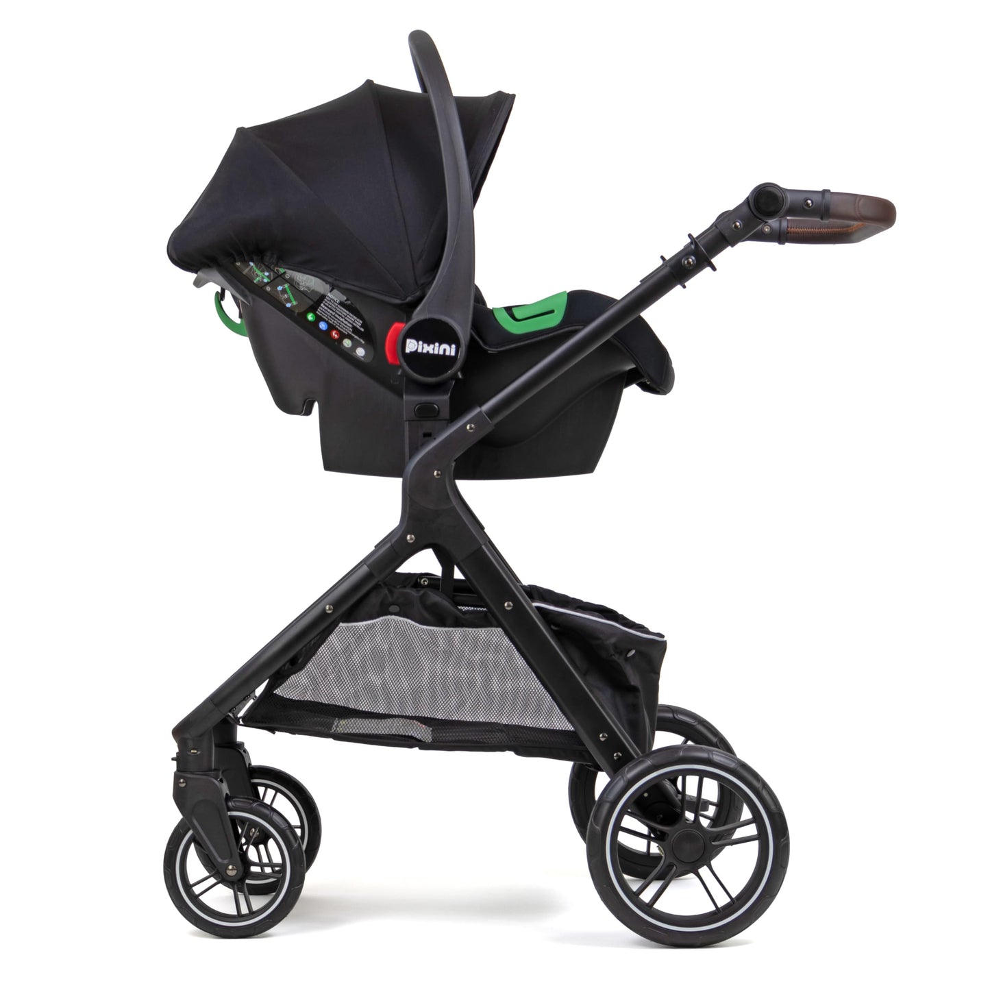 Pixini Nelio Kinderwagen Set 3in1 (dunkelgrau)
