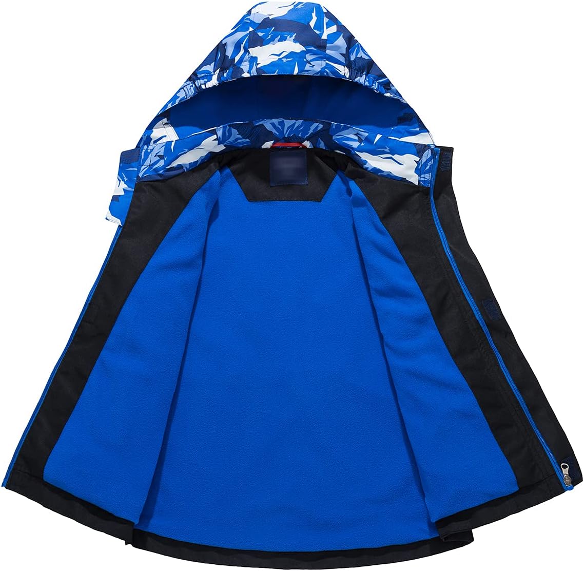 LAUSONS Children's Lined Jacket, Boys' Transition Jackets for Boys, Softshell Jackets with Camouflage Pattern