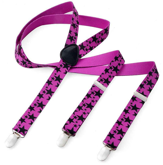 Long Kids Y Shape 3 Clips Elastic Slim Braces