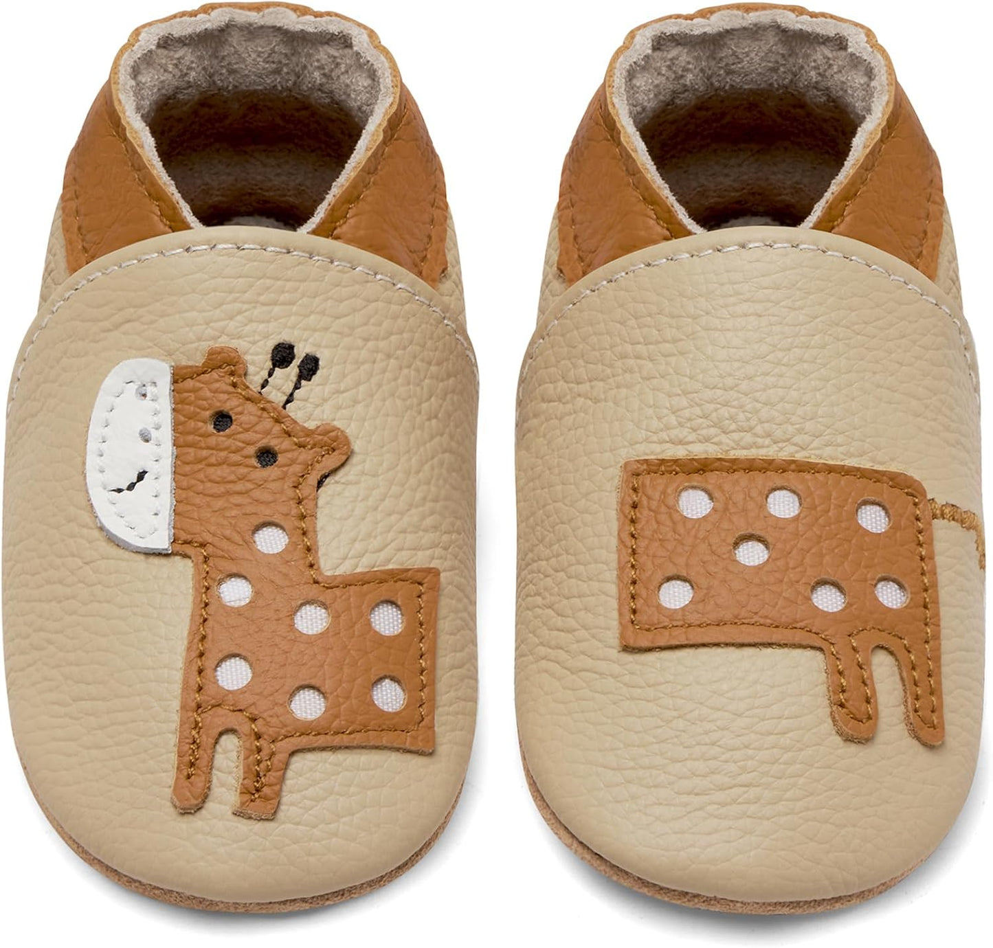 IceUnicorn Babyschuhe Krabbelschuhe aus weichem Leder für Jungen und Mädchen – Rutschfeste Lauflernschuhe für Kleinkinder