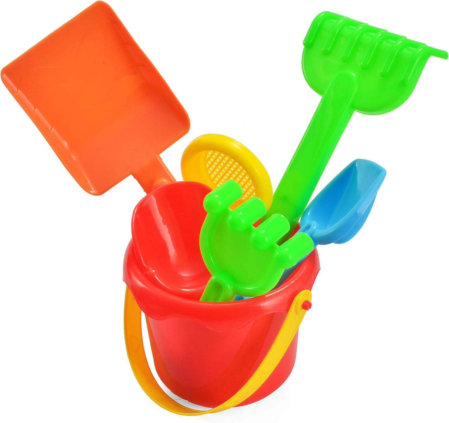 JOYIN 24 Piece Sandpit Toy Set, Beach Toy, Children's Sand Shapes, Mesh Bag, Beach, Sand Toy for Boys Girls Children Sand Toy from 3 4 5 Years