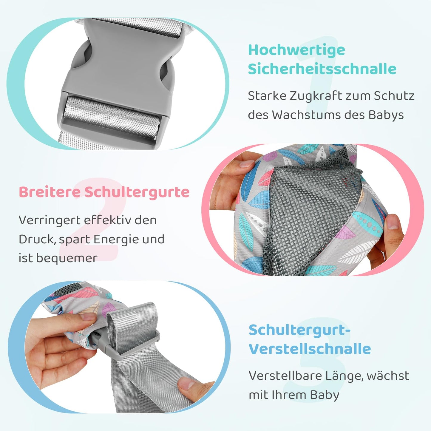 Baby carrier for newborns from birth, ergonomic, child carrier, adjustable baby carrier, suitable for babies from 3 to 36 months, easy to put on, ideal for hands-free parenting