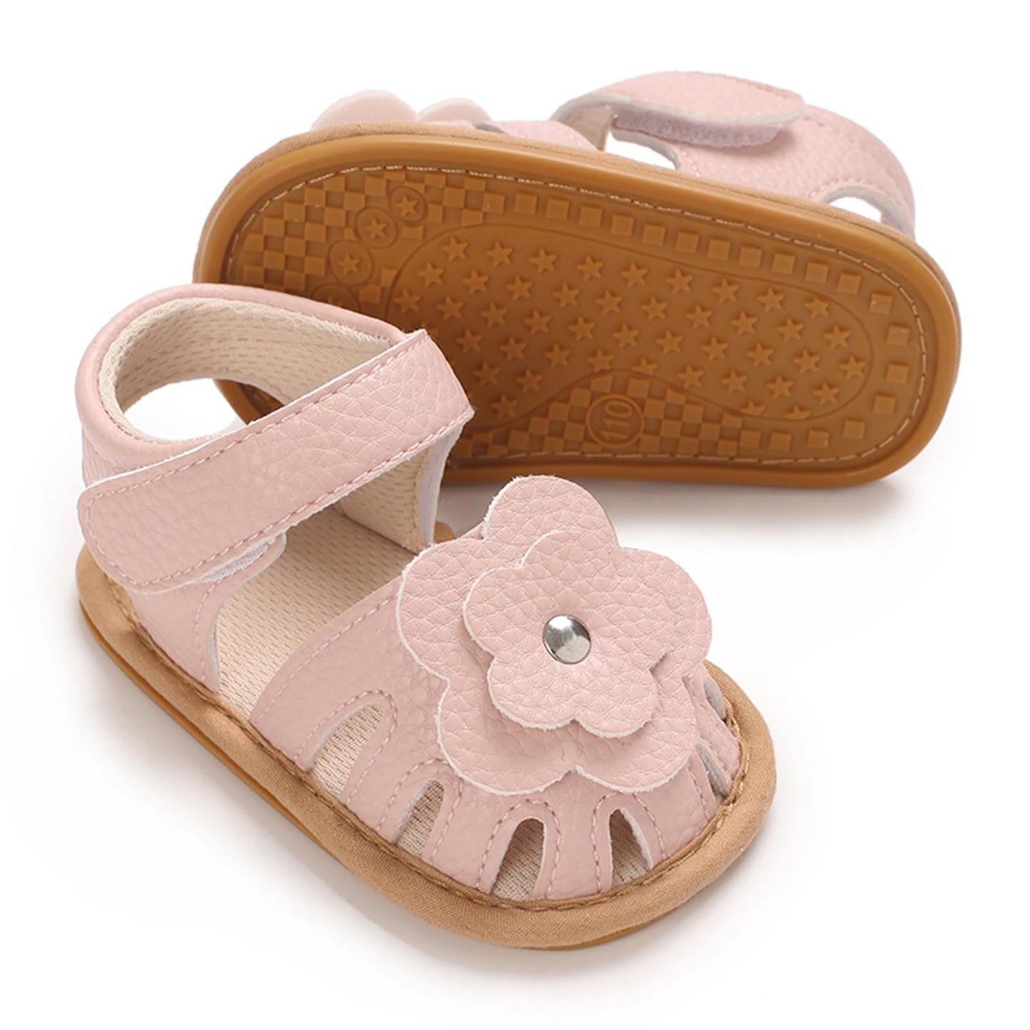 MASOCIO Babyschuhe Mädchen Sandalen Sommer Schuhe Flach Gummi Rutschfest