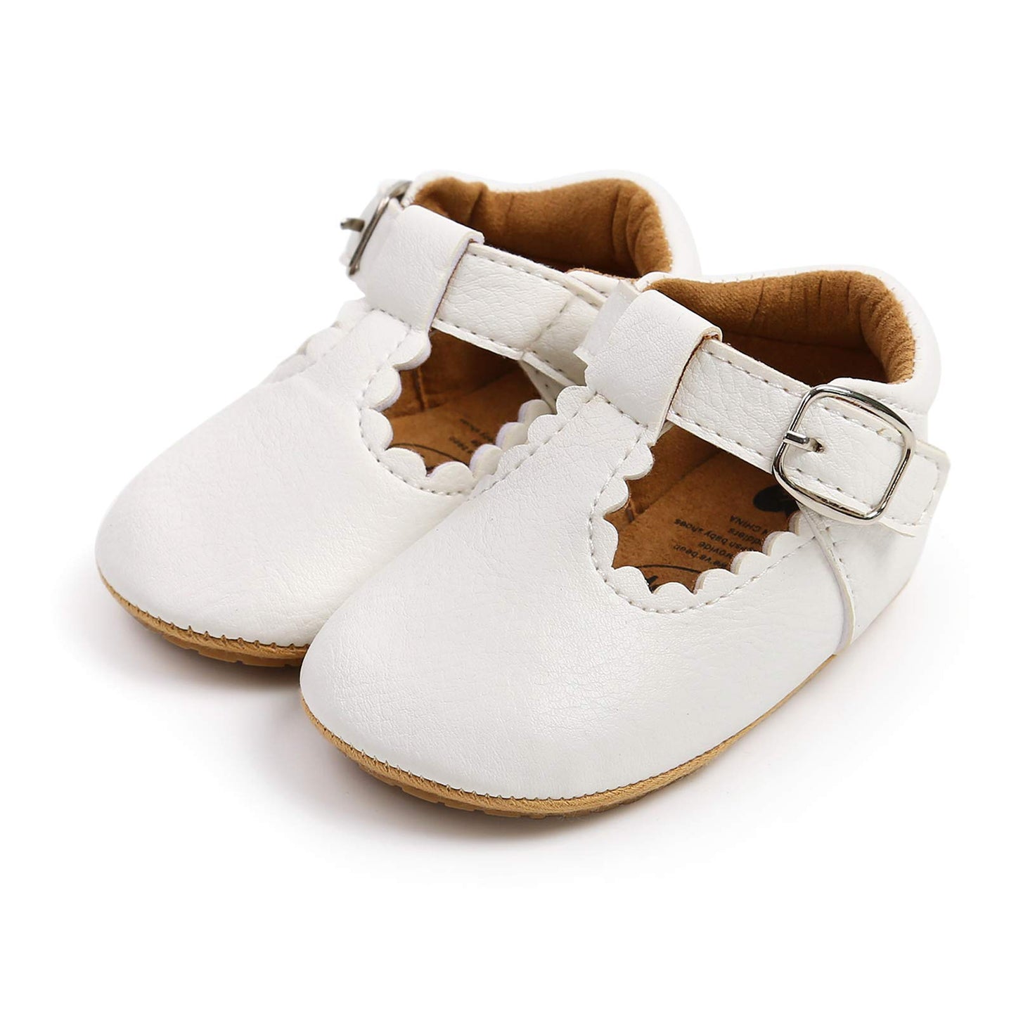 RVROVIC Baby Mädchen Mokassins Prinzessin Mary Jane Flache Kleider Schuhe Premium Leichte Weiche Sohle Krippe Schuhe Kleinkind Schuhe