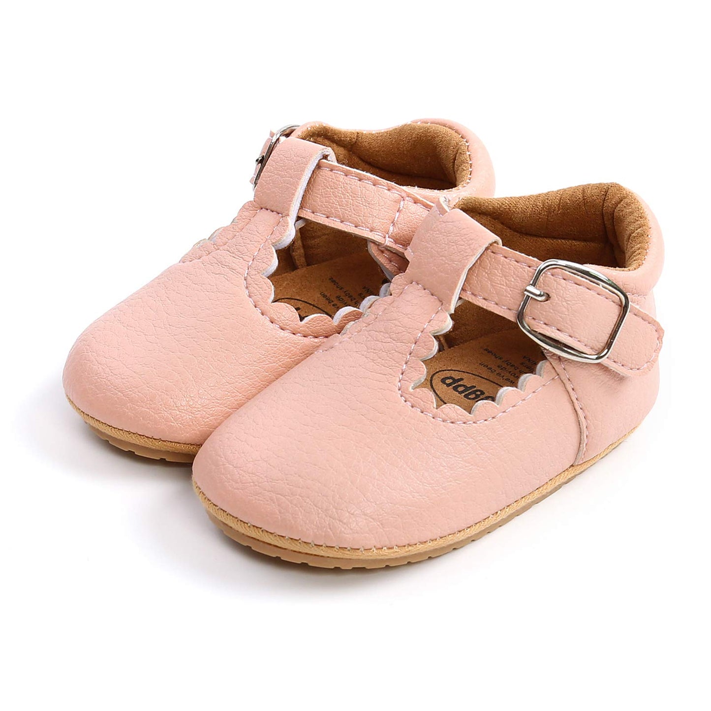 RVROVIC Baby Mädchen Mokassins Prinzessin Mary Jane Flache Kleider Schuhe Premium Leichte Weiche Sohle Krippe Schuhe Kleinkind Schuhe