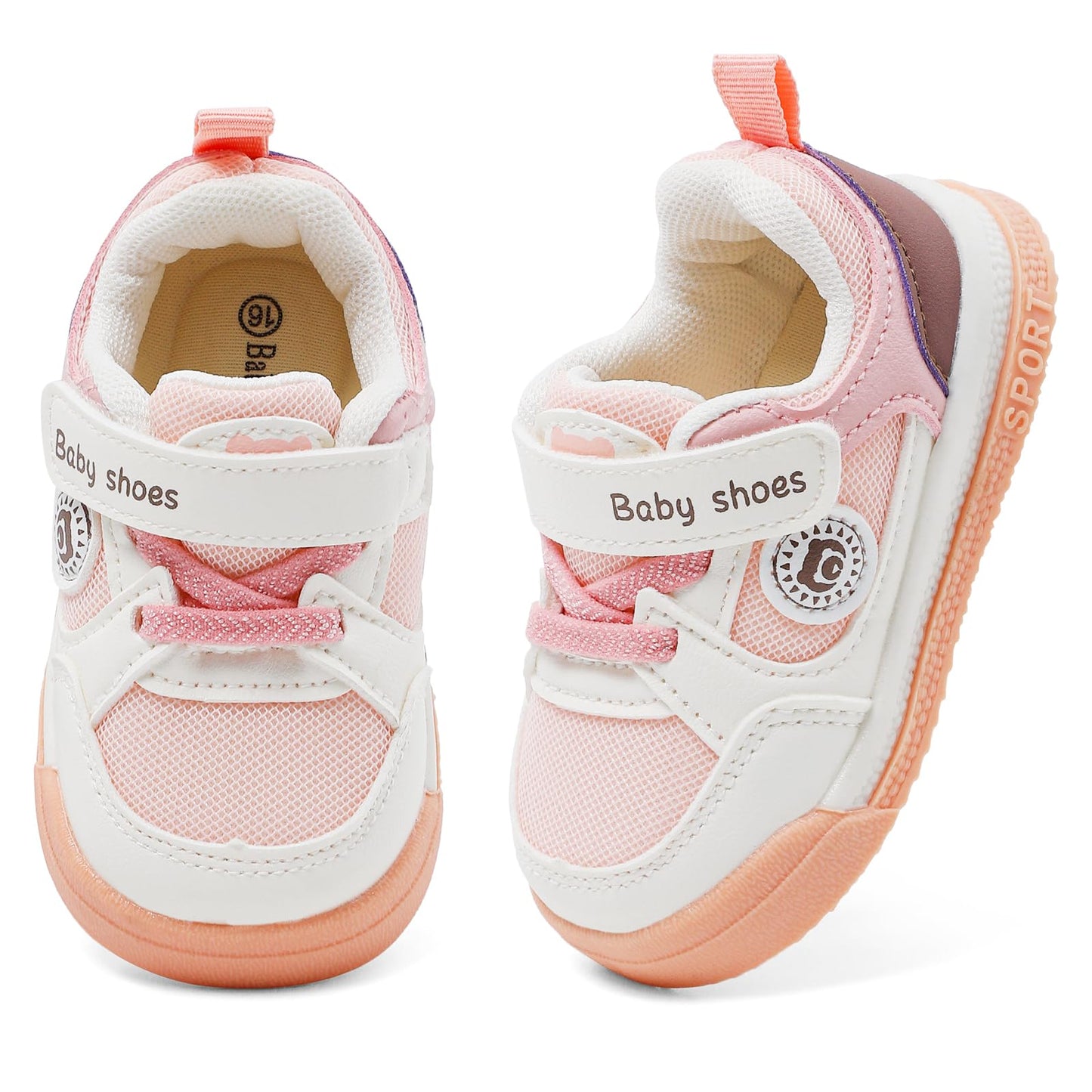 MASOCIO Babyschuhe für den ersten Schritt - Weiche flache Gummisohle, rutschfest, für Jungen und Mädchen, ideal für den Außenbereich