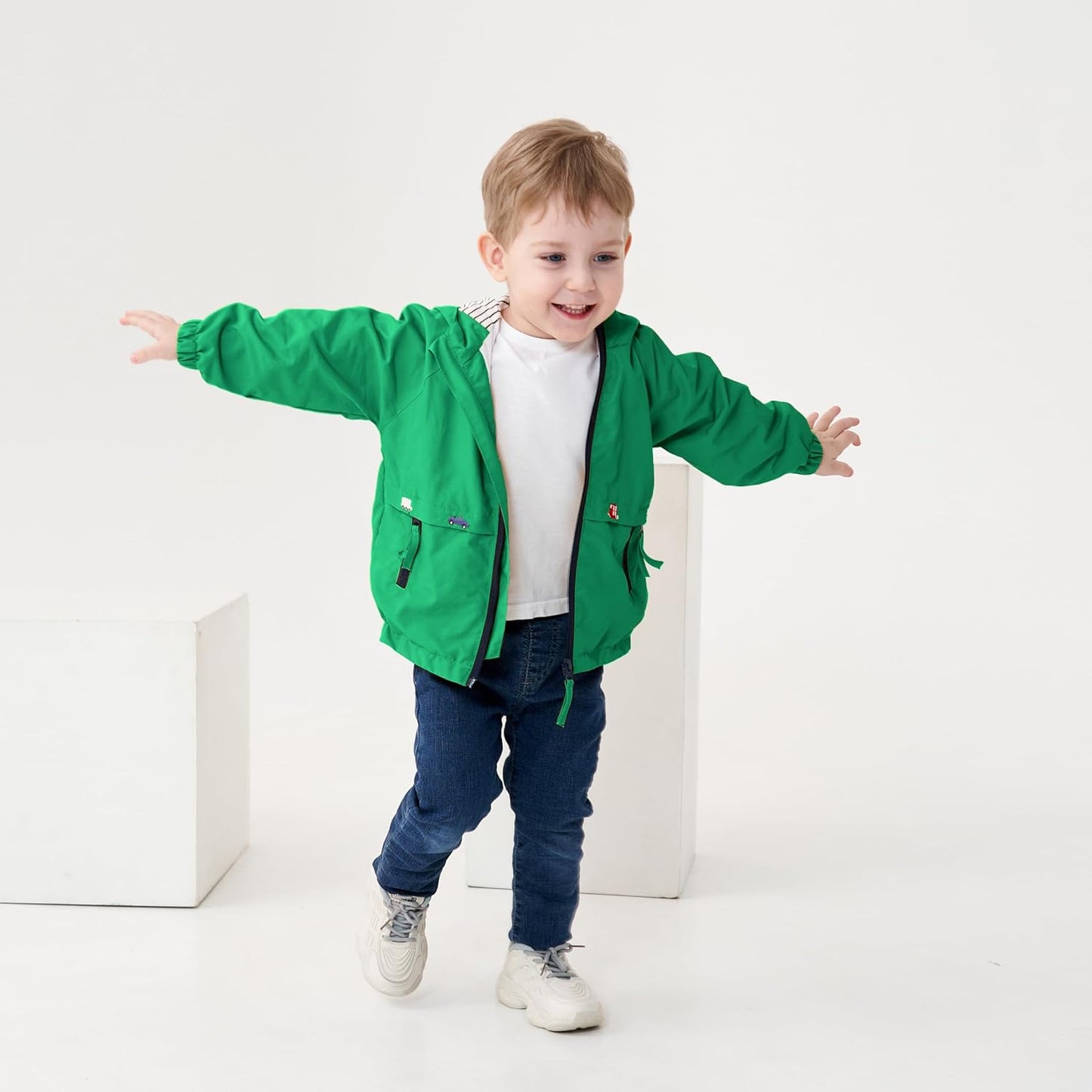 Volunboy Baby Kapuzen Jackets, Jungen Langarm Winddicht Mantel Cartoon Aufdruck Jacken