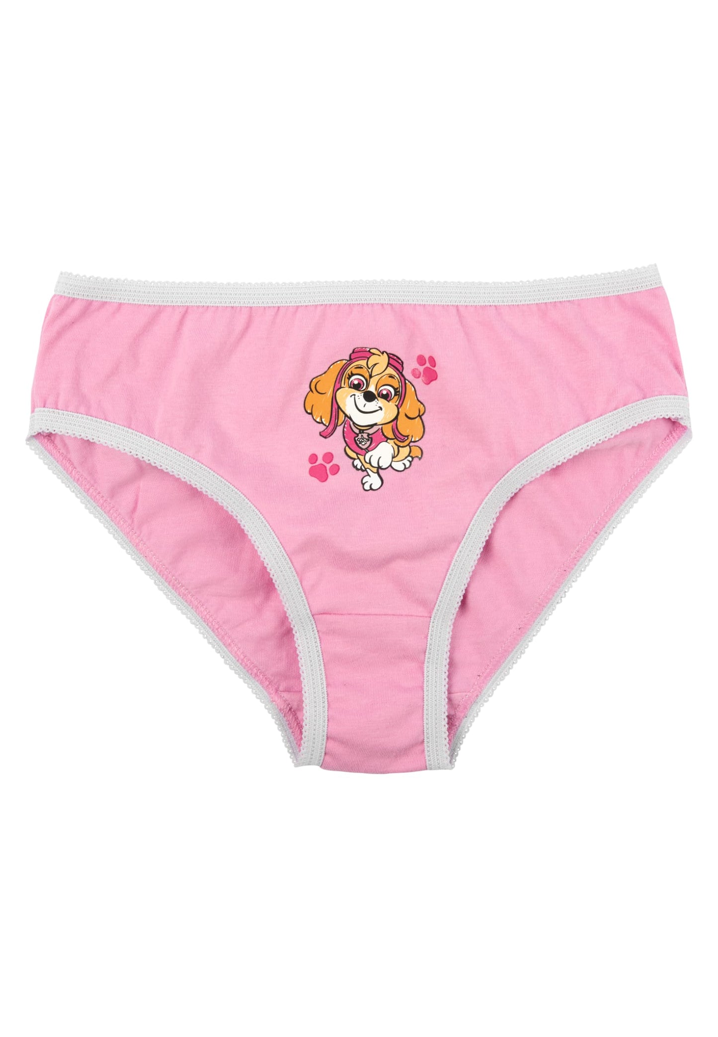Paw Patrol Panty für Mädchen - Kinder Unterhose Slip Unterwäsche Rosa/Grau (4er Pack)