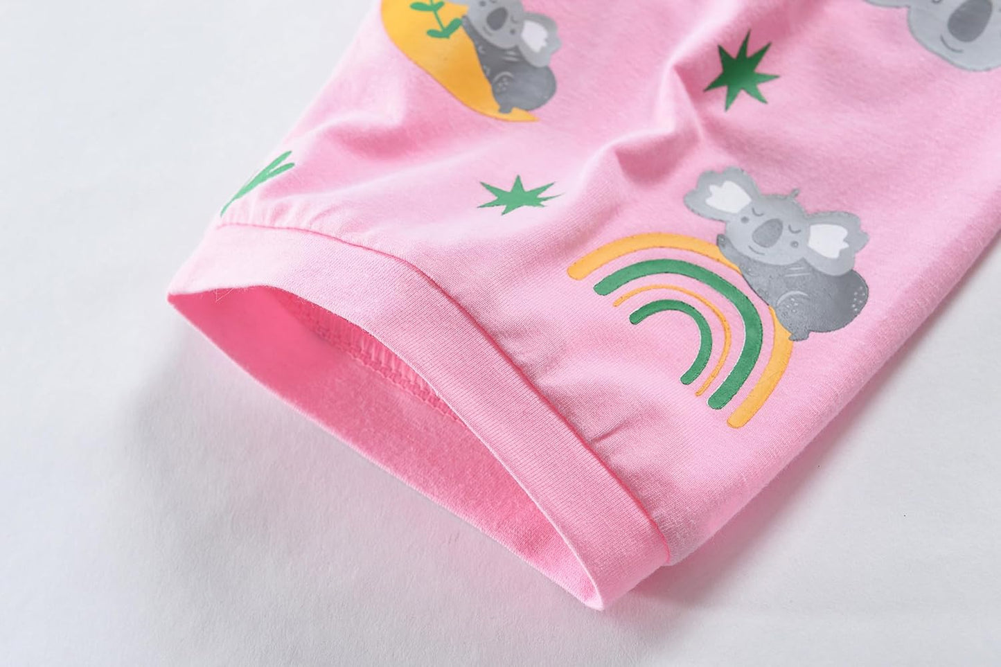 EULLA Mädchen Schlafanzug Kinder Kurz Einhorn Dino Katze Prinzessin Hase Pyjama Set Sommer Kleidung Zweiteiliger Nachtwäsche Baumwolle 92 98 104 110 116 122