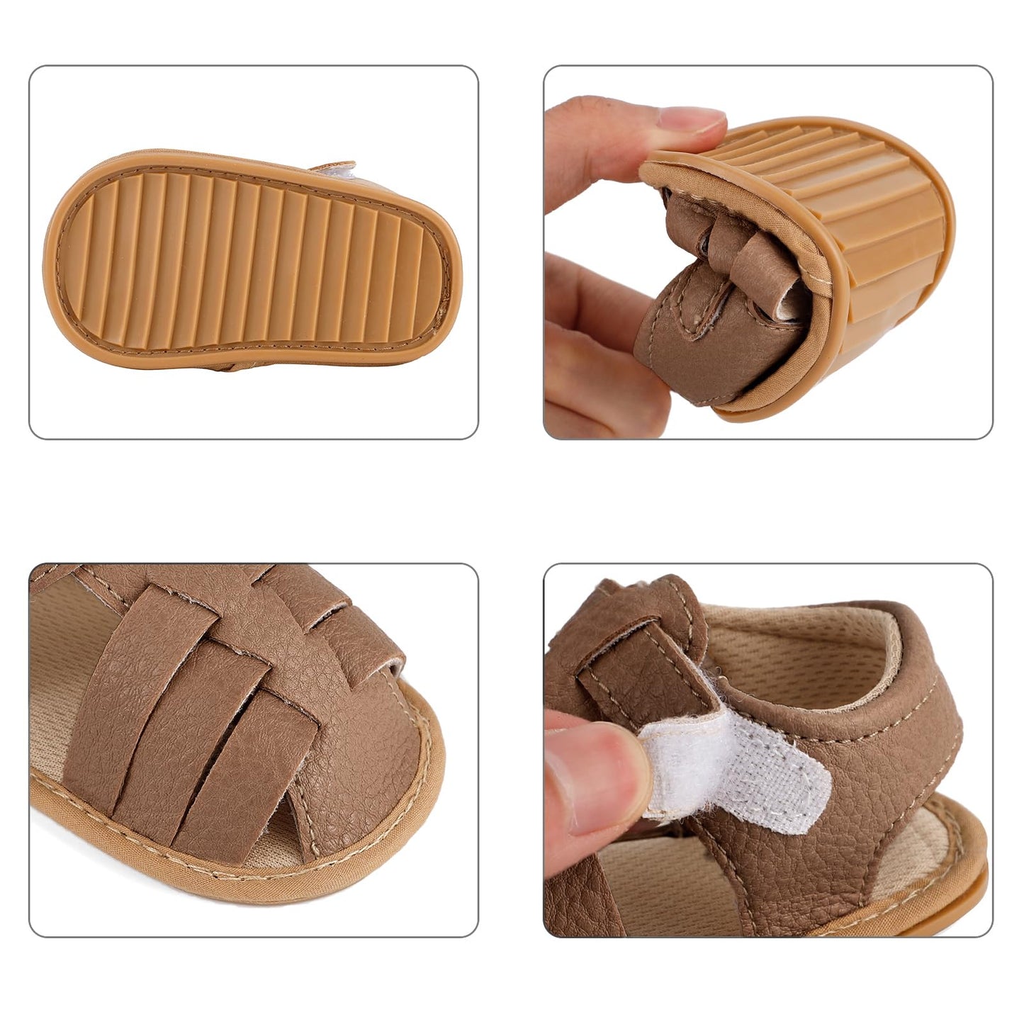 MASOCIO Babyschuhe Mädchen Sandalen Sommer Schuhe Flach Gummi Rutschfest