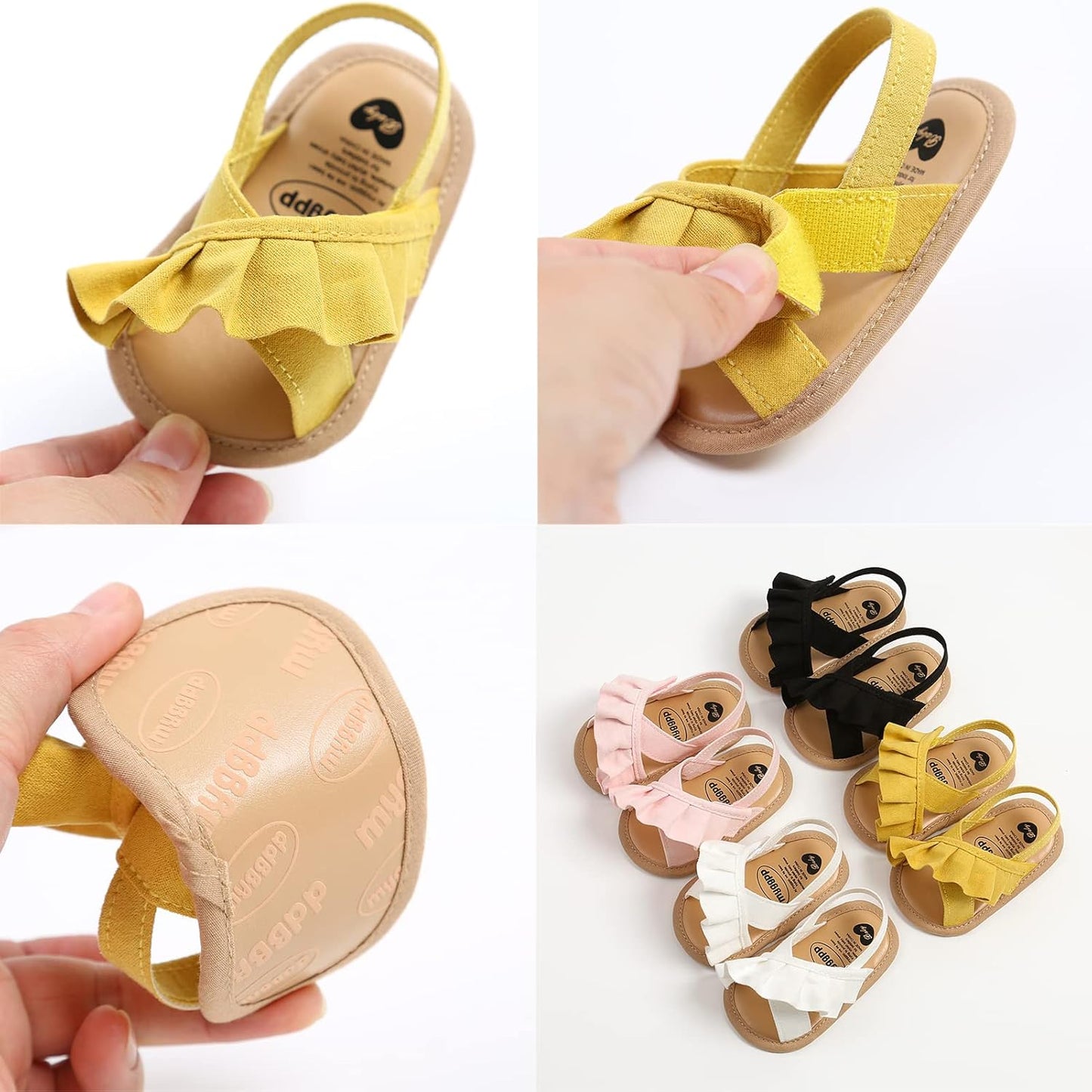 RVROVIC Babyschuhe für Jungen und Mädchen – Premium Weiche Anti-Rutsch Gummisohle für Säuglinge – Sommer Outdoor Sandalen für Kleinkind Erste Walker