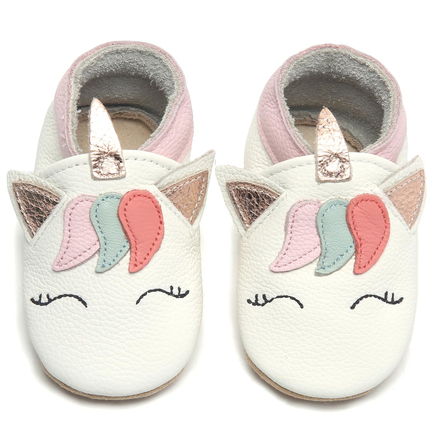 Babyschuhe IceUnicorn Krabbelschuhe für Babys, weiche Leder-Laufschuhe für Jungen und Mädchen, Lederschuhe für Kleinkinder, Baby Hausschuhe