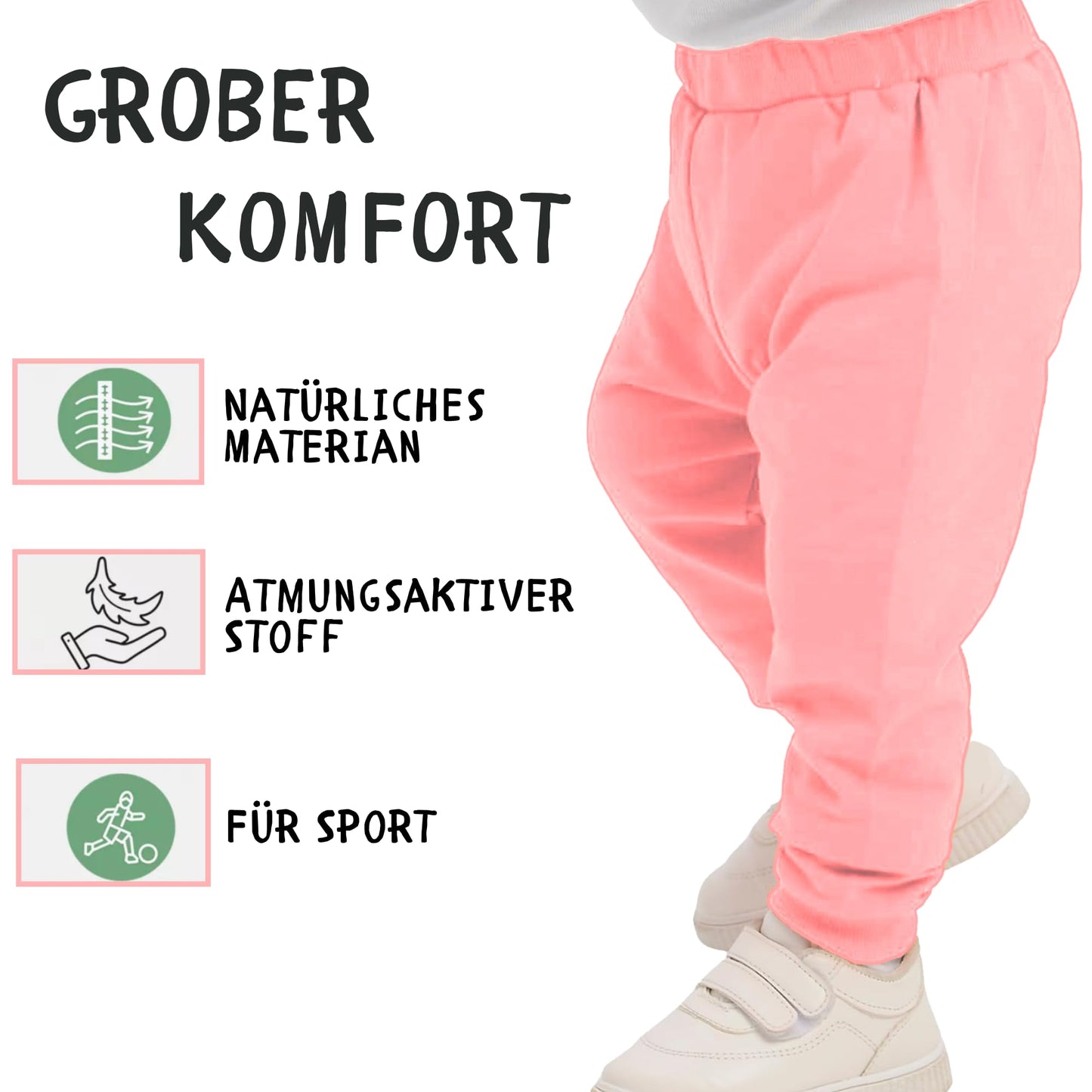 100% Baumwolle Babyhosen Kinderhosen | 2 er-Pack Lässig Sweathose Weiche und Bequeme Babykleidung für Jungen und Mädchen