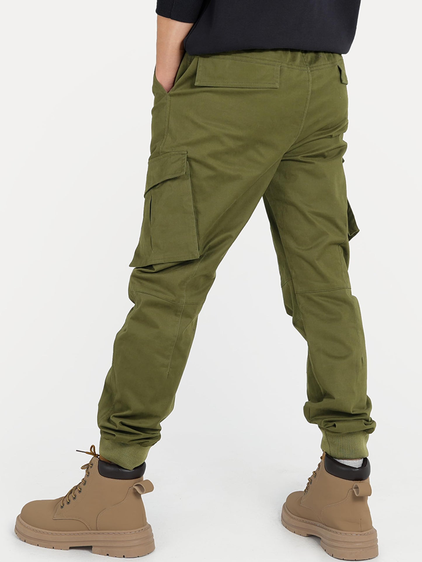 CAMLAKEE Jungen Jogger Hose aus Twil Cargohose mit elastischem Bund