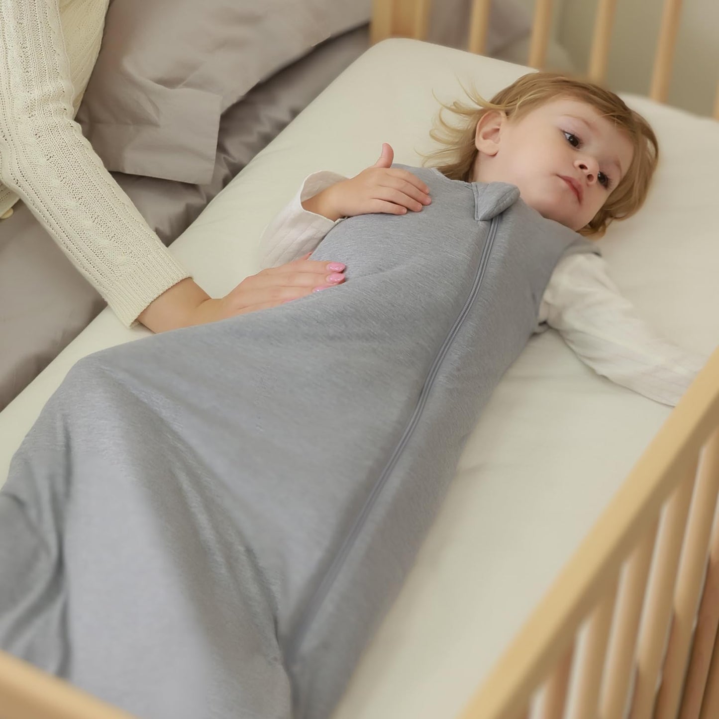 Mosebears Winter Sleeping Bag Baby 2.5 Tog, Bamboo Fibre Baby Sleeping Bag, Extremely Soft and Warm L (18-36 Months)