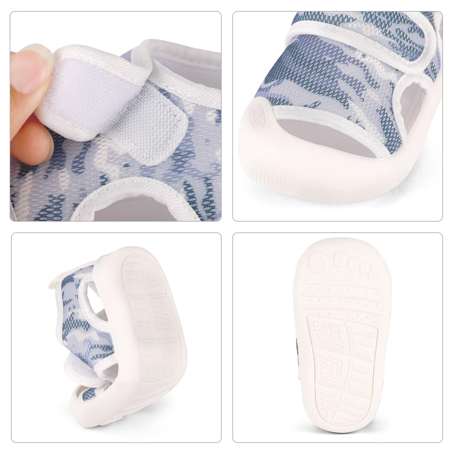 Cheerful Mario Babyschuhe 0-3 Jahre Sport Sandalen für Jungen und Mädchen – Lauflernsandalen für Kleinkinder Sommer Barfußschuhe Erste Schuhe