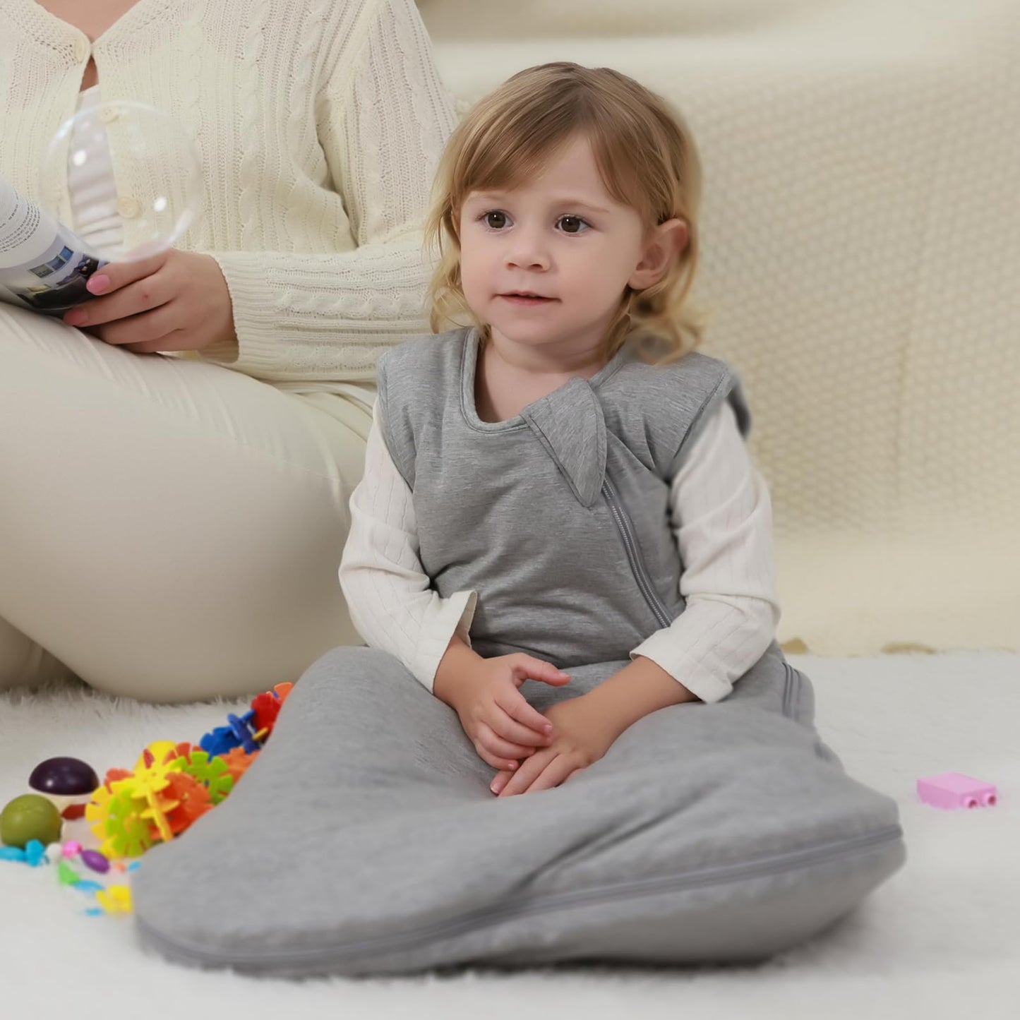 Mosebears Winter Sleeping Bag Baby 2.5 Tog, Bamboo Fibre Baby Sleeping Bag, Extremely Soft and Warm L (18-36 Months)