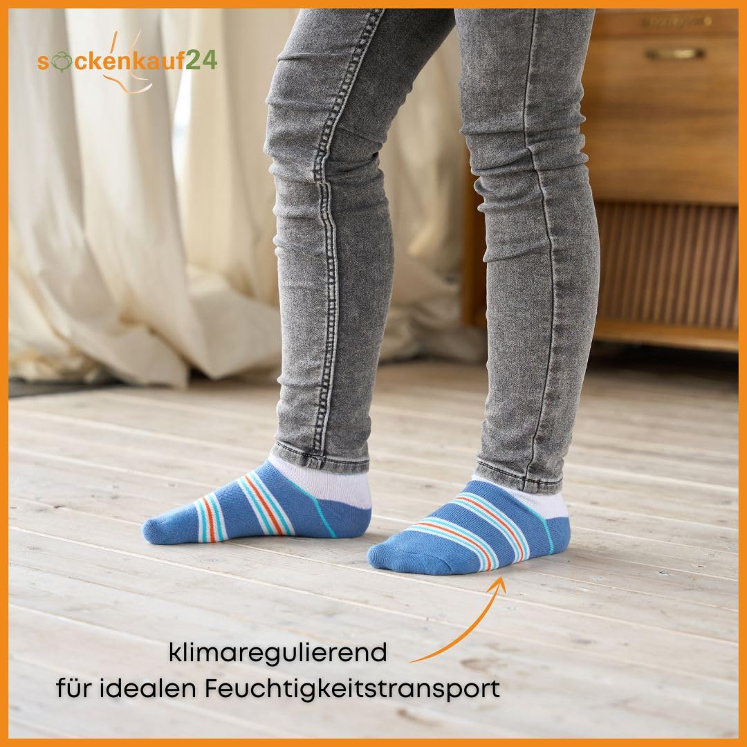 10 Paar Kinder Sneaker Socken Jungen & Mädchen Baumwolle Kindersocken