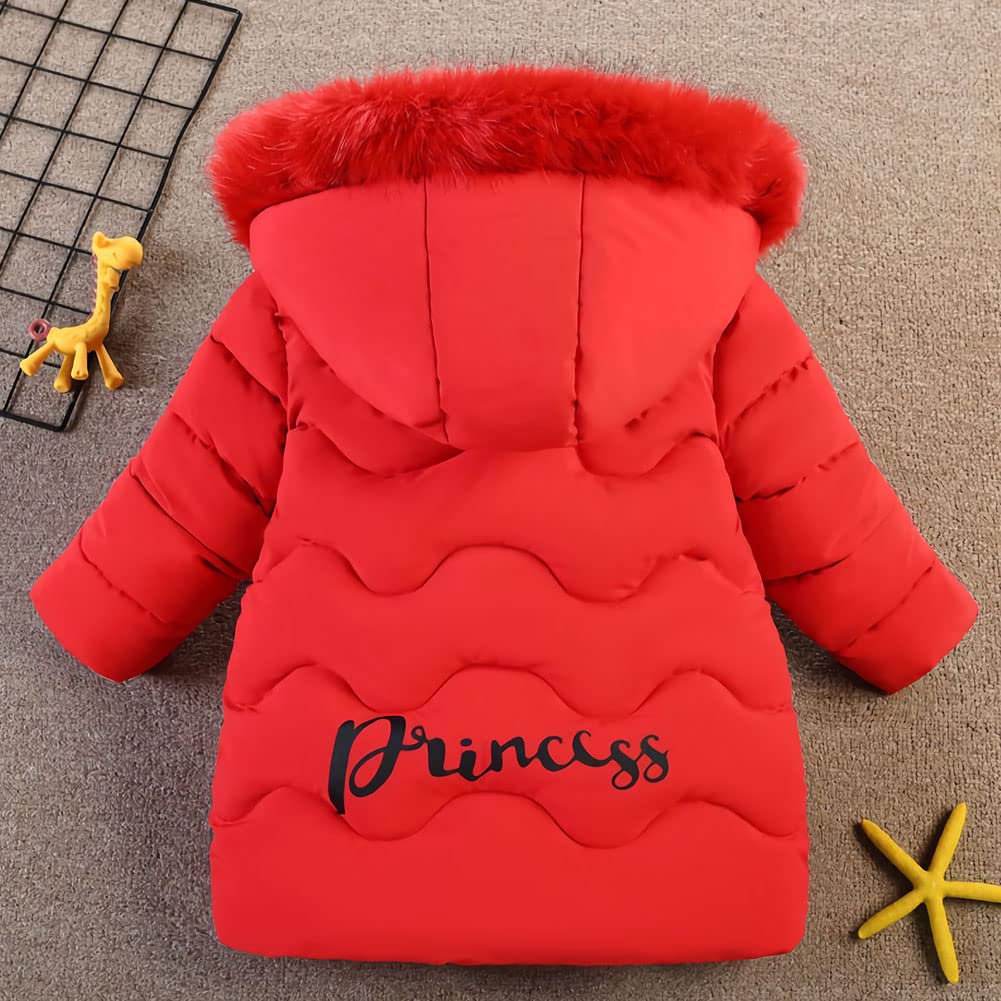 Amur Leopard Kinder Winterjacke Mädchen Wintermantel mit Kapuze Warm Winter Jacke Steppjacke Kinderjacke