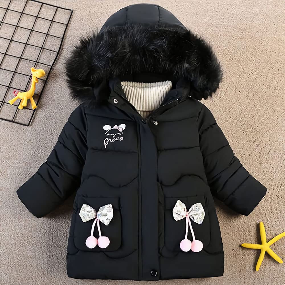 Amur Leopard Kinder Winterjacke Mädchen Wintermantel mit Kapuze Warm Winter Jacke Steppjacke Kinderjacke