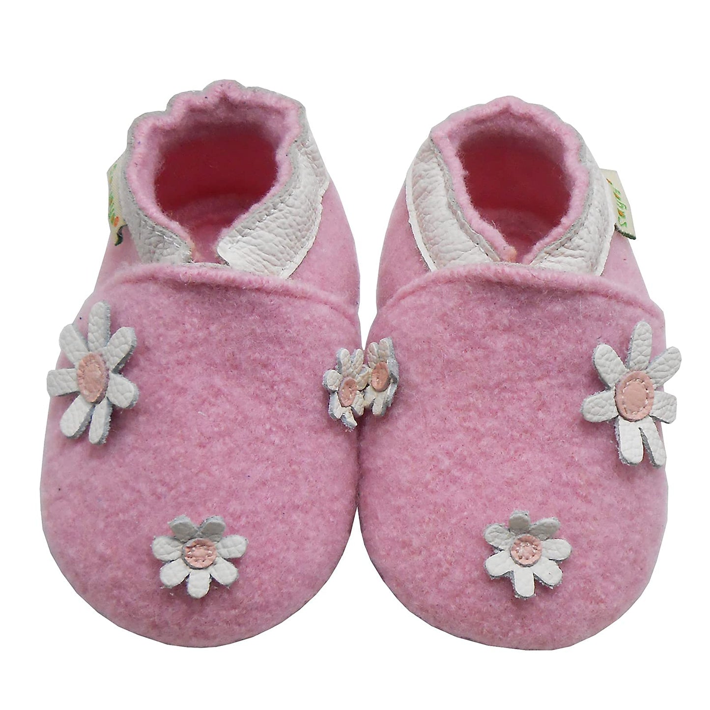 SAYOYO Babyschuhe für Jungen und Mädchen - Erste Lauf- und Krabbelschuhe mit weicher Wolle und rutschfester Gummisohle