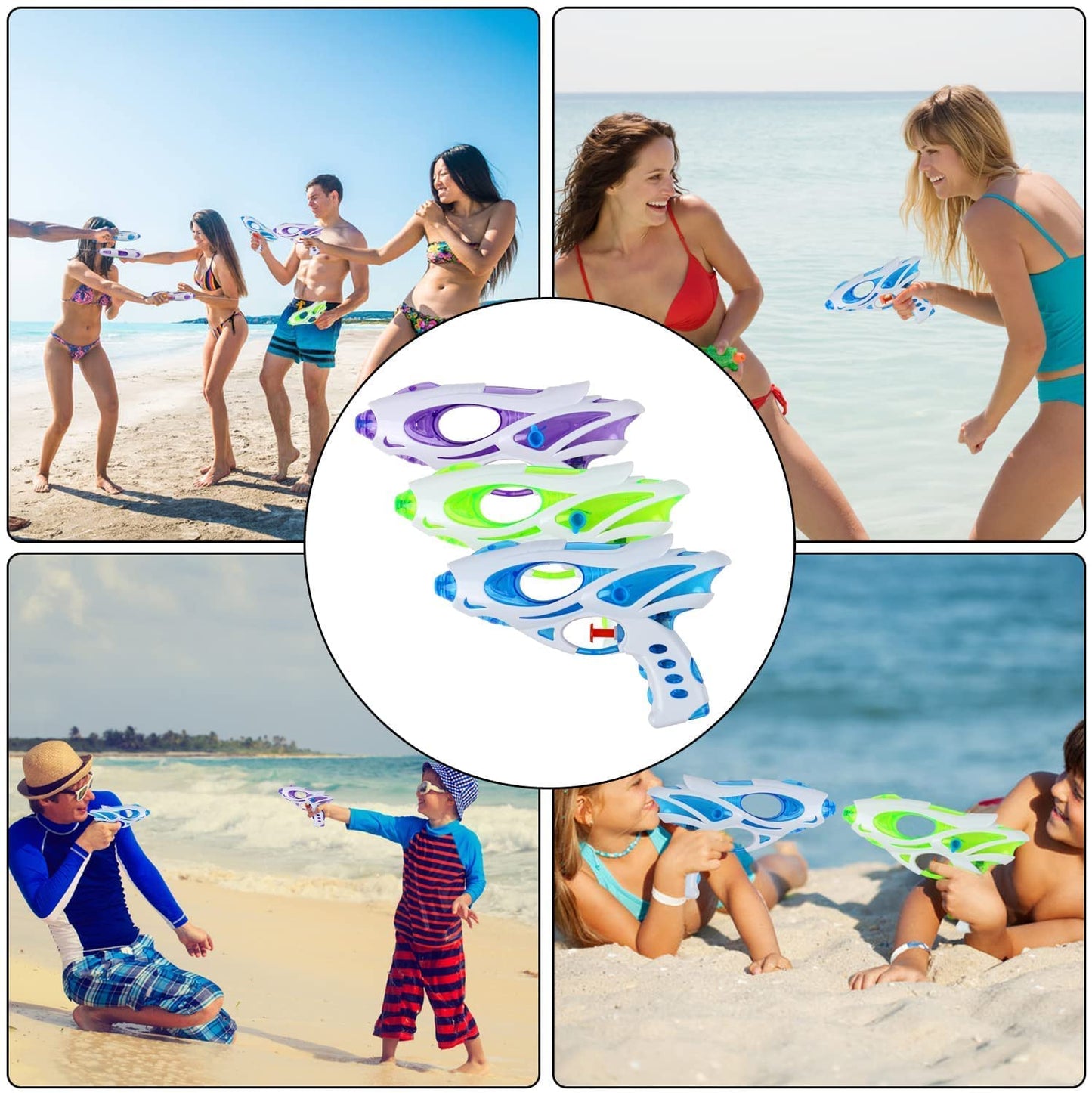 DERAYEE 12 Stück wasserpistole klein,Wasserspritzpistolen,Spritzpistole,Mini Wasserpistolen,Sommer Spielzeug Garten Pool Party Mitgebsel für Kinder