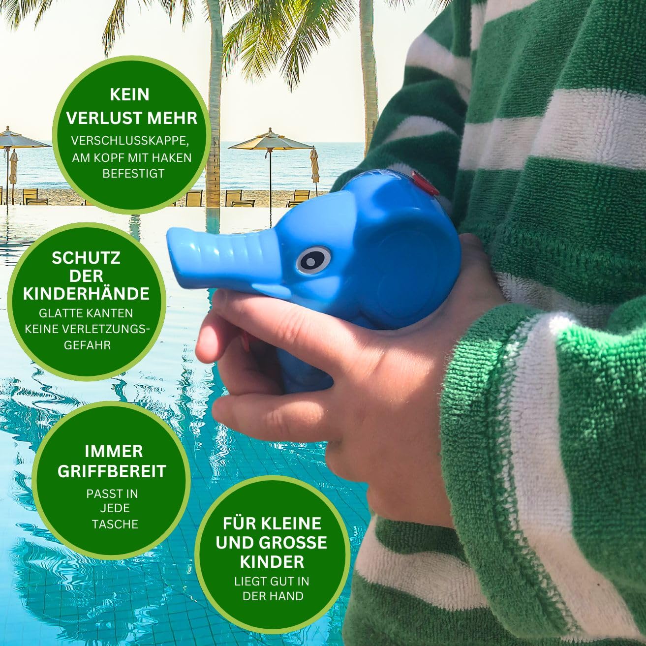 Bada Bing 4er Set Wasserpistole Tiere für Kinder Spritzpistole Kleinkind süß klein Kindgerecht Kindergeburtstag Geschenk Mitbringsel Spielzeug Wasserspritze Sommer Pelikan Elefant Delfin Krokodil 92