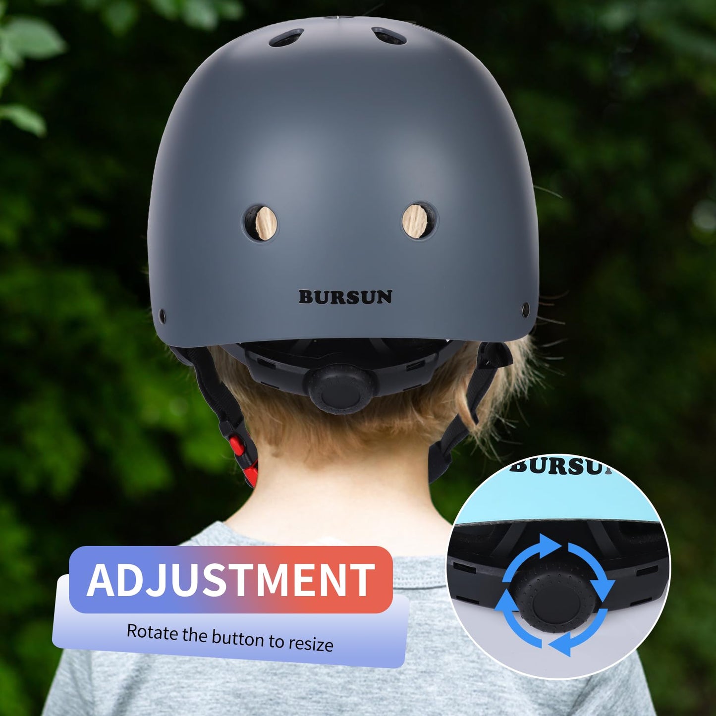 BURSUN Kinder Fahrradhelm Kinderhelm Skaterhelm für Alter 2-16 Jahre Jungen Mädchen, Kinderhelm für Fahrrad Roller Skateboard Scooter Roller Skating