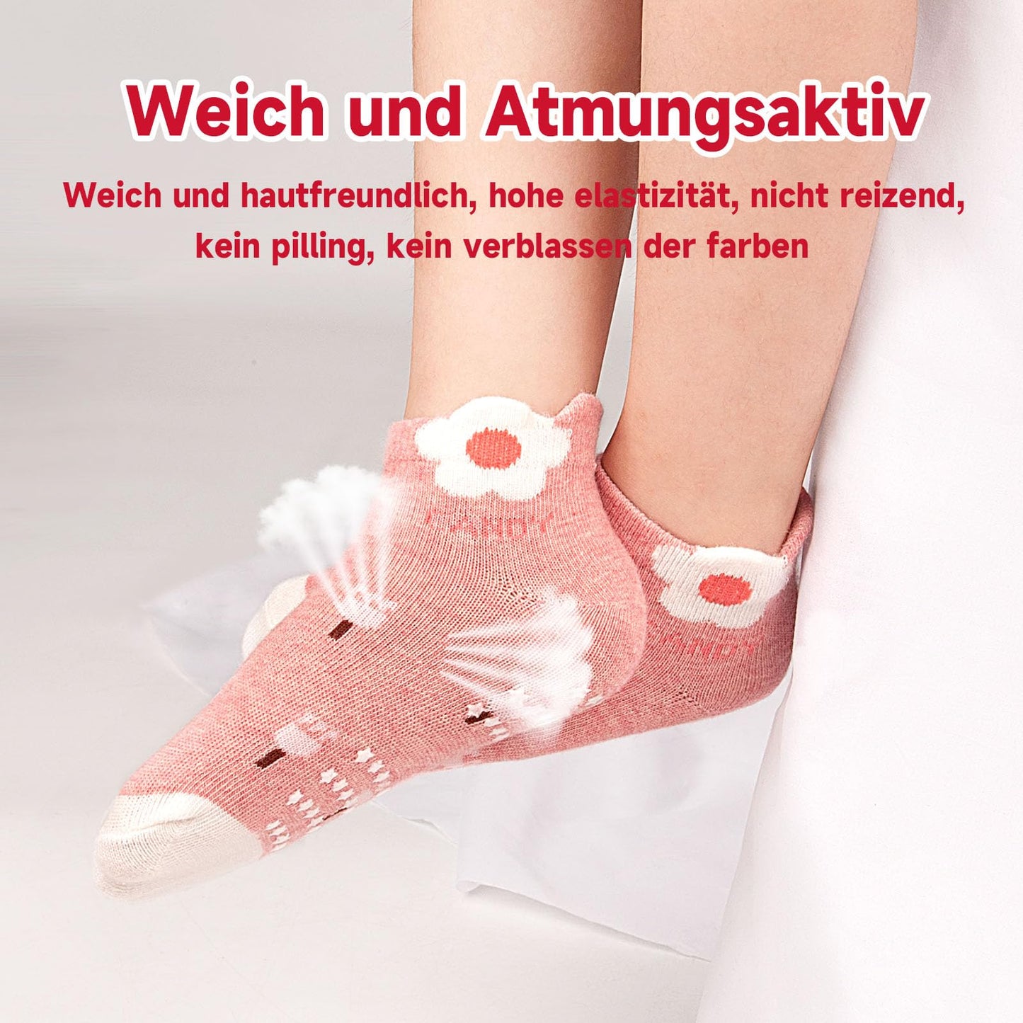 GRPSKCOS Stoppersocken Kinder 12 Paar ABS Socken Rutschfeste Socken Kleinkind Antirutschsocken für 1-7 Jahre Jungen Mädchen