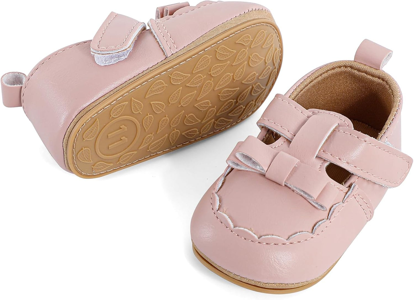 Cheerful Mario Baby Mädchen Schuhe Baby Ballerina Schuhe Lauflernschuhe Taufe Schuhe mit Bowknot PU Leder Babyschuhe